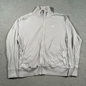 Nike Sportswear Jacket‎ Mens 2XL Light Gray Football N98 Track Zip-Up 466651-005